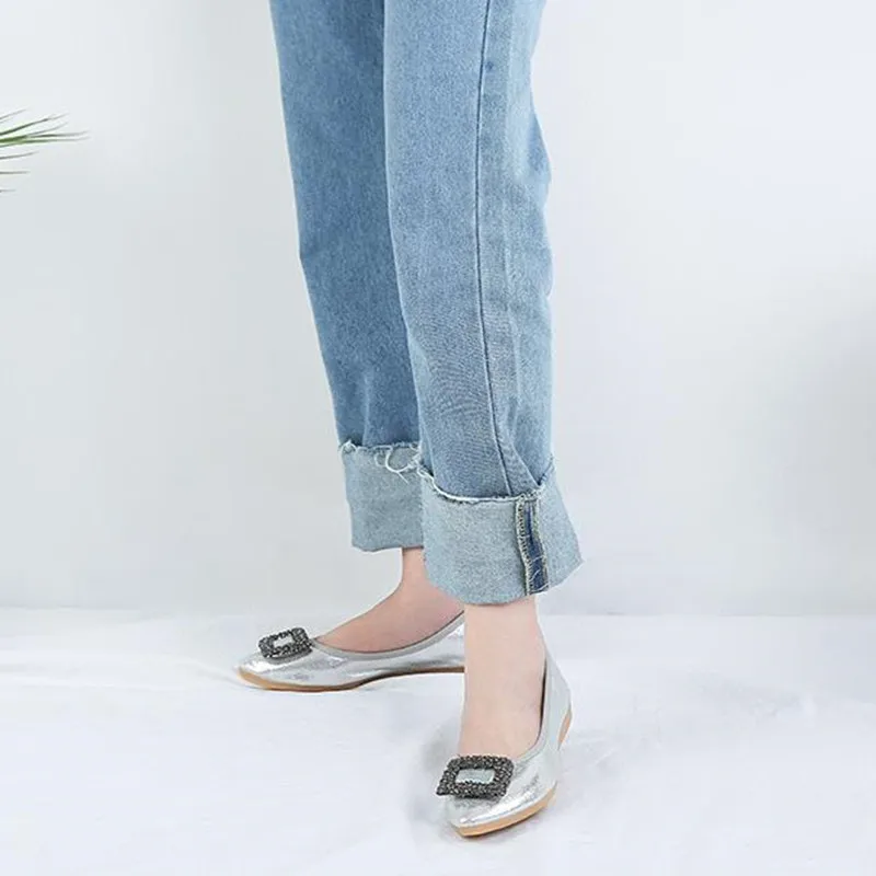 Женские балетки на плоской подошве со стразами comagic мягкие свадебные туфли