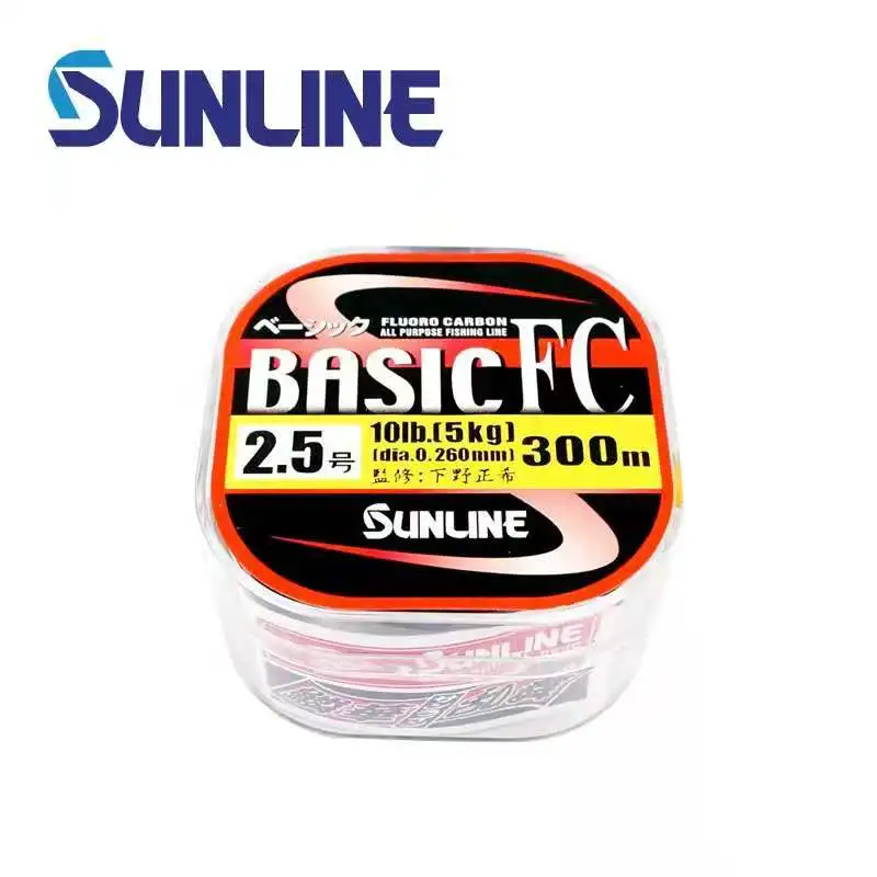 

100% Original Sunline Brand Basic Fc 225m/300m clear color Carbon Fiber Fishing Line Japan imported wire Leader Line