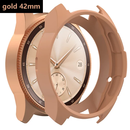 gold 42mm Gear S3 Frontier чехол для samsung Galaxy Watch 46 мм band gear S3 силиконовый защитный чехол Защитный корпус аксессуары для часов - Цвет: gold 42mm