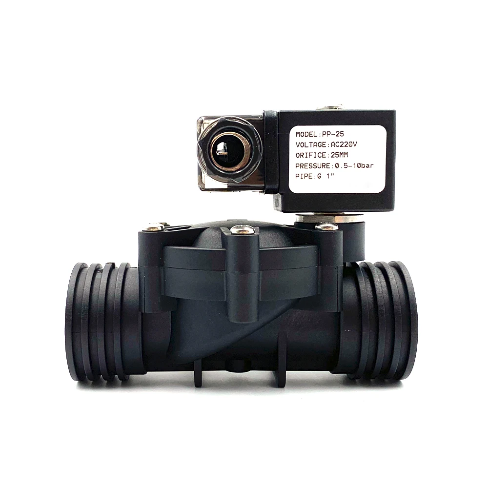 Клапан электромагнитный клапан пластиковый 1/2 &quot3/4 1 дюйм отверстие 15/20/25 мм