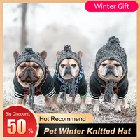 christmas clothes dog hats winter warm knitted pet dogs hats funny cat dog clothes accessories pet dress up windproof hat