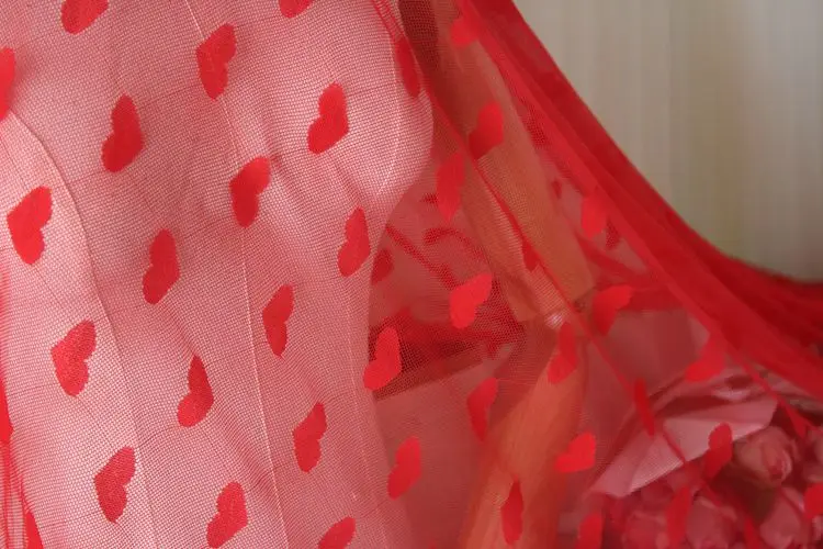 150 см в ширину черная белая красная розовая мягкая форме сердца стрейчевая сетка