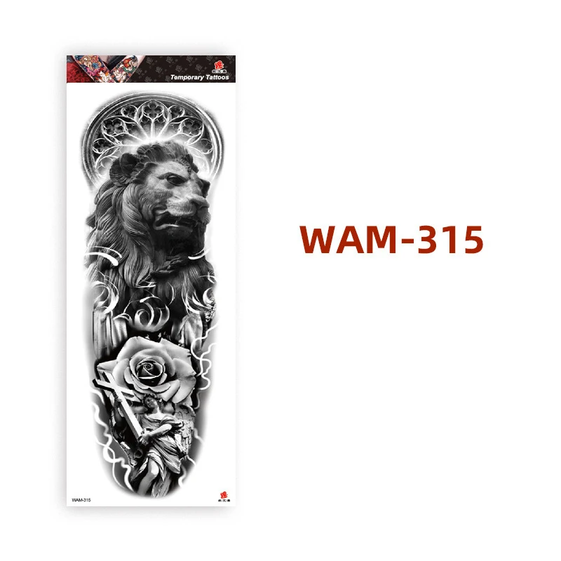 Large Temporary Tattoos For Women Men Full Arm Tattoo Sticker Sleeve Thigh Big Body Art Decal Black Waterproof Fake Tatoo