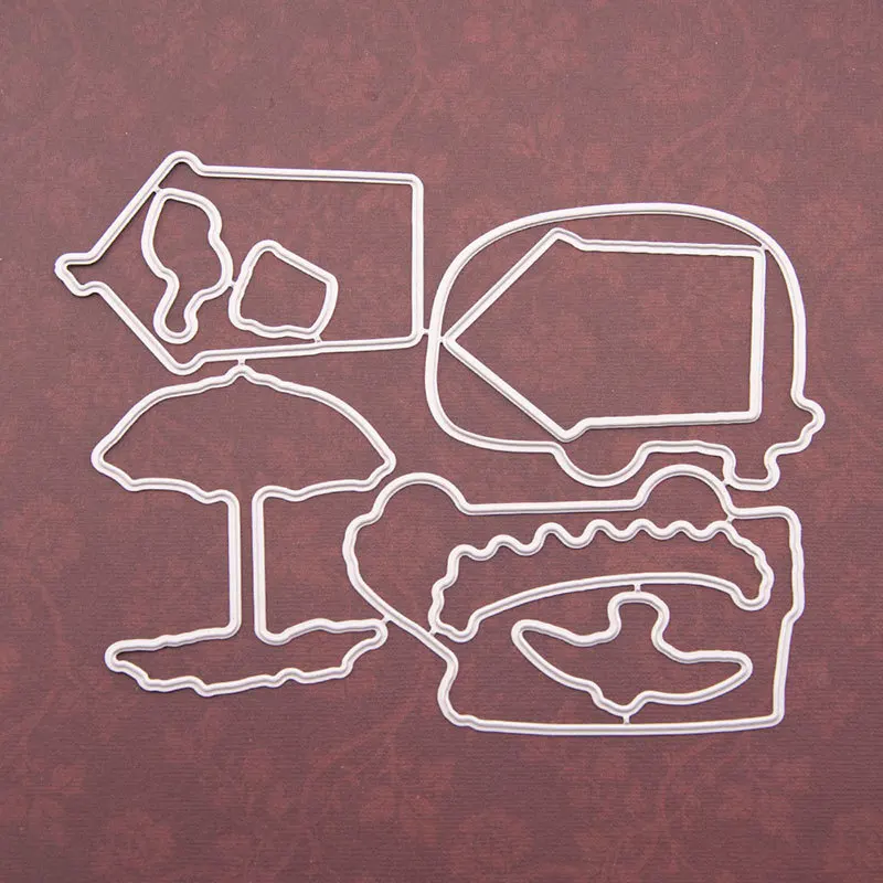

WYSE Travel Stamps and Dies 2020 Car Umbrella Metal Cutting Dies with Clear Rubber Stamp for DIY Scrapbooking paper card