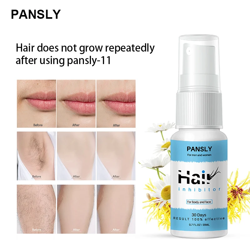 

Pansly Hair Inhibitor Hair Removal Cream Face Body Hair Depilatory Beard Bikini Legs Armpit 20ml Painless Hair Remover Spray