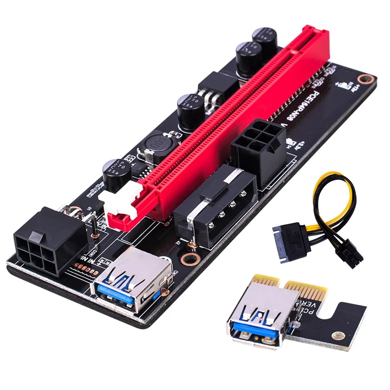 

PCI-E Extender PCI Express Riser Extension Cord USB 3.0 Adapter Card PCIE 1X to 16X for Linux /XP/ Win7 Win8 Win10