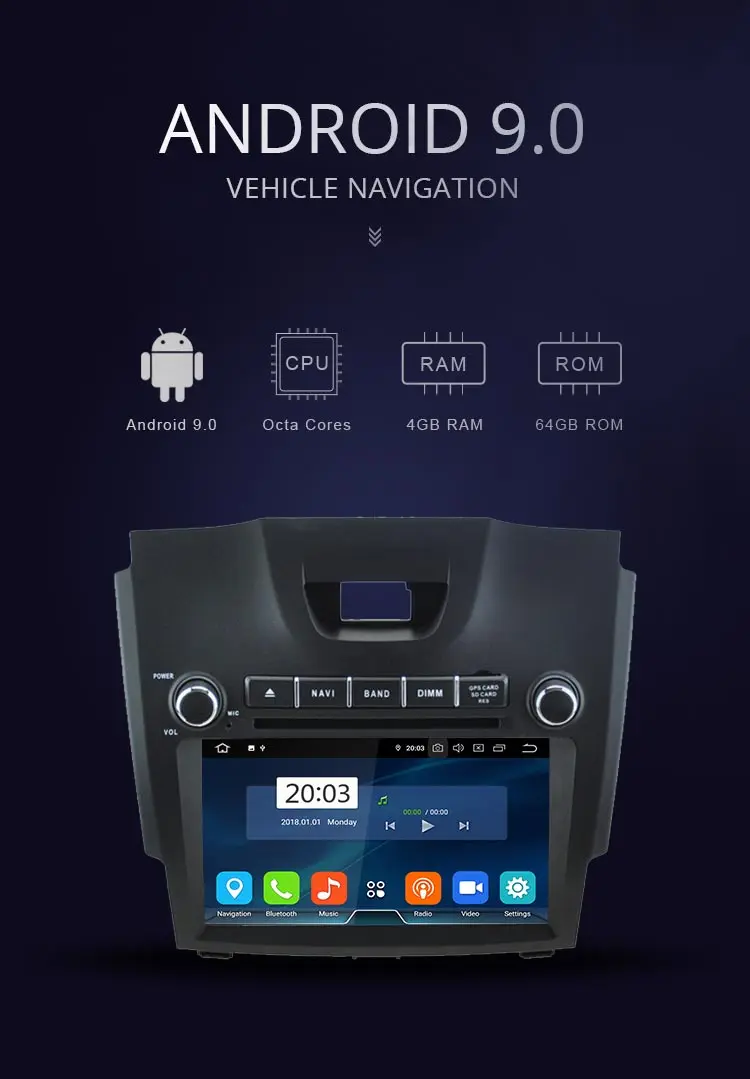 JDASTON 2 DIN 8 дюймов Android 9,0 автомобильный dvd-плеер для Chevrolet Holden S10 TRAILBLAZER COLORADO ISUZU DMAX In-dash автомобильный gps радио