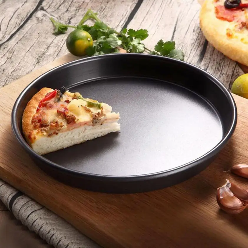 

Round shape pizza dish 7inches Useful Round Deep Dish Pizza Pan Non-stick Pie Tray Baking Kitchen Tools Dropshipping Sale Style