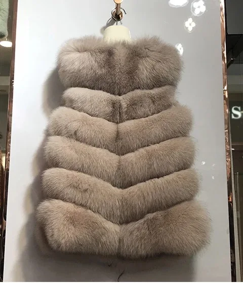 new real natural whole fur six-section fox vest ladies winter long warm fashion vest