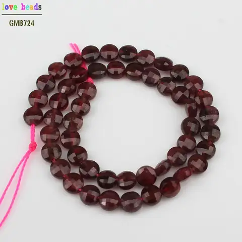 5x6 мм натуральные агаты, гранаты, халцедон и т. д., бусины для монет, круглые свободные бусины-разделители, сделай сам, для изготовления ювелирных изделий, 7,5 дюйма