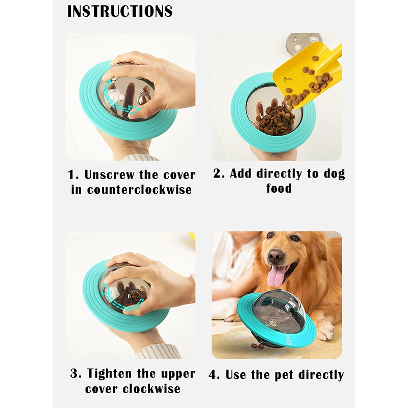 Новая развлекательная летающая тарелка для собак мяч утечки еды интерактивные