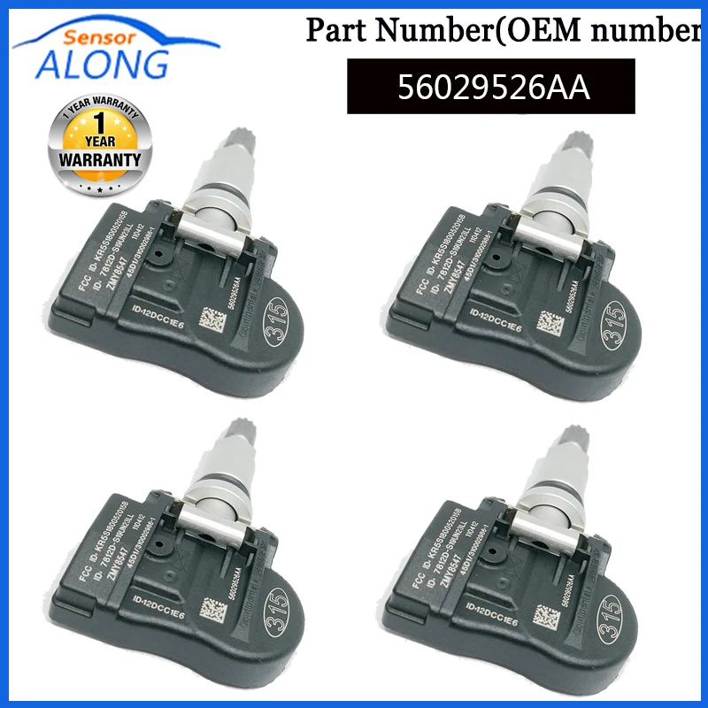 

4 шт. MOPAR DODGE JEEP OEM 56029526AA 68078861AA TPMS монитор давления в шинах