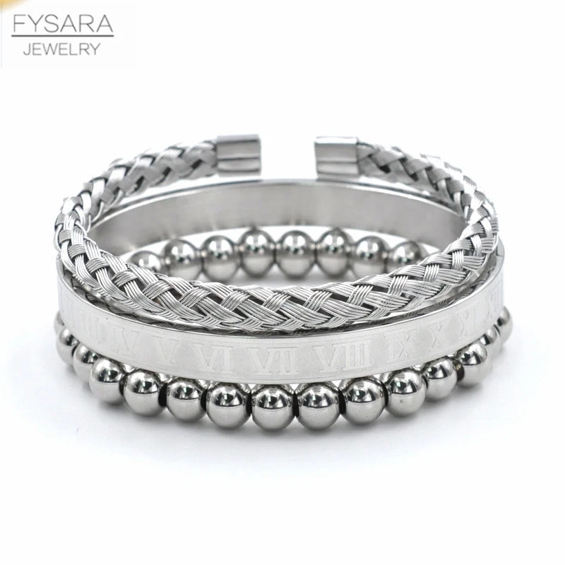 FYSARA Королевский римские браслеты и бусы Браслеты для Для мужчин женщин 3 шт./1