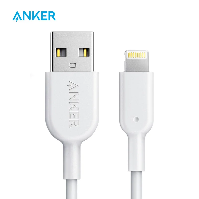 Зарядный кабель Anker PowerLine II Lightning белый 1м|anker powerline|usb cableto usb |