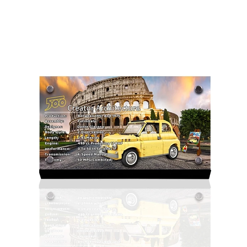 

The Acrylic Display Stand Brand Name Plate Compatible With 10271 Building Blocks Bricks Toys Decoration