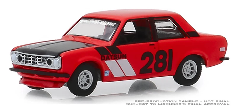 Модель автомобиля модель 1:64 1970 Datsun 510 Racer #281 из сплава Литые металлические игрушки