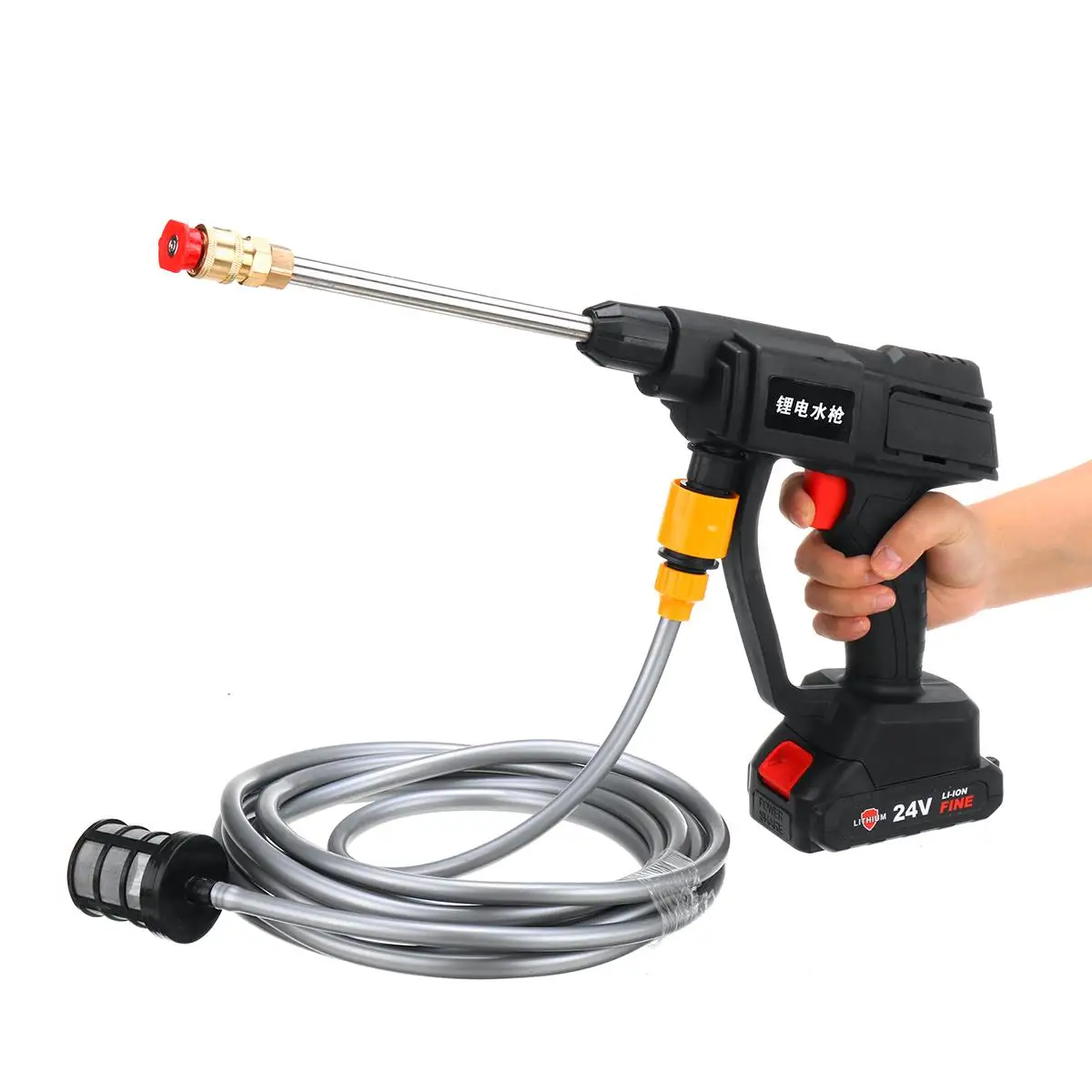 Дешево Новинка беспроводной водяной пистолет высокого давления для мойки автомобиля 0-15000 мАч 600 Вт портативный генератор пены высокого давления с ... Цена Новинка беспроводной водяной пистолет высокого давления для мойки автомобиля 0-15000 мАч 600 Вт портативный генератор пены высокого давления с ...