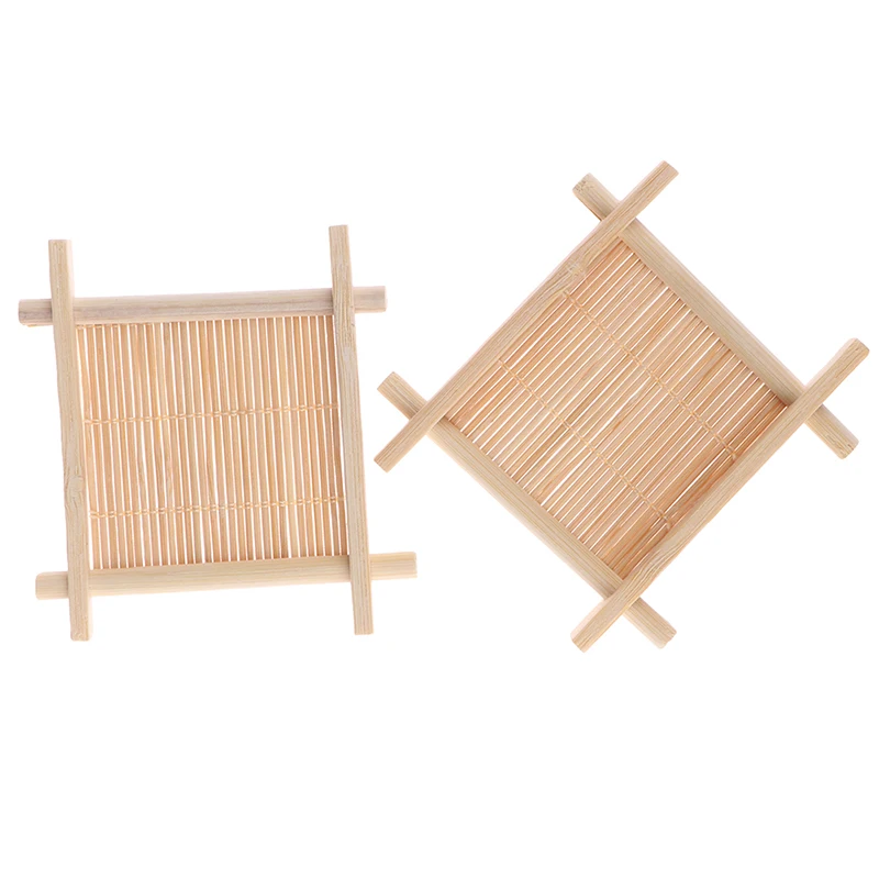 

Natural Wooden Bamboo Soap Dish Tray Holder Storage Soap Rack Plate Box Container for Bath Shower Plate Bathroom