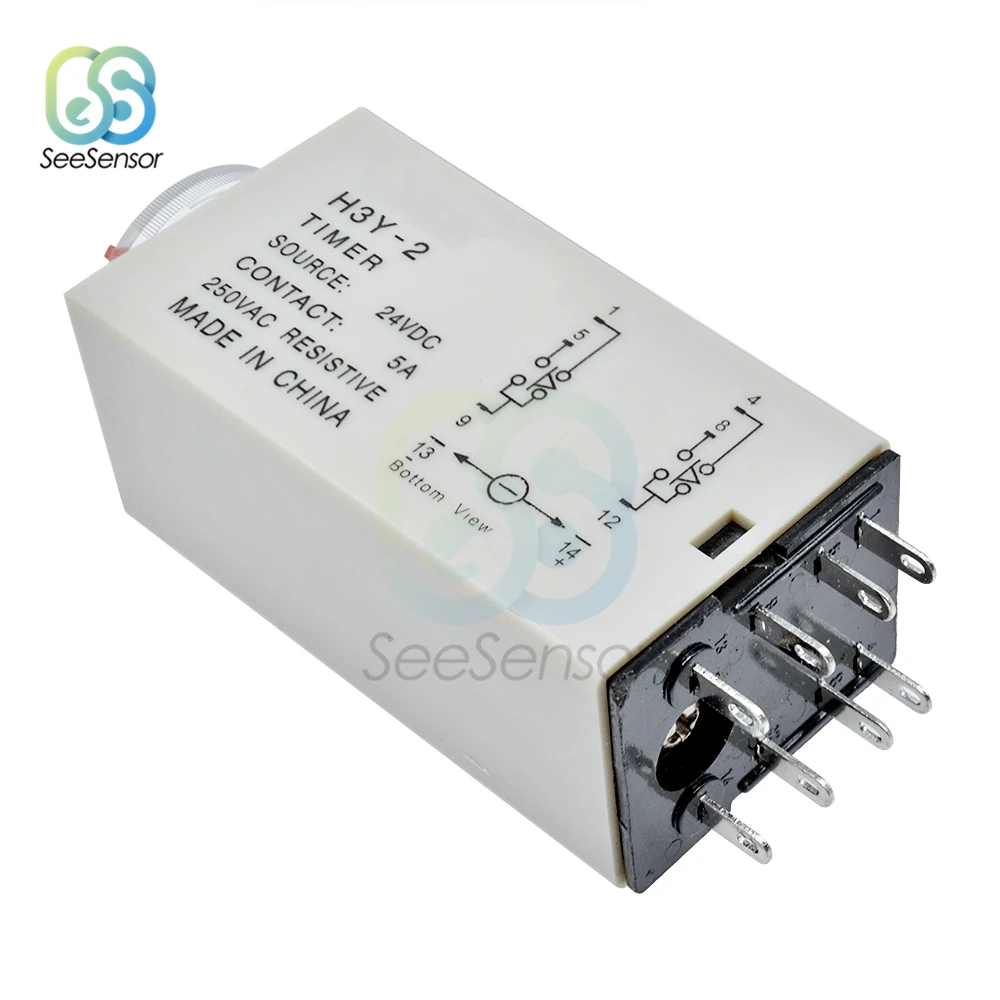 Реле времени с задержкой и таймером на 220 в перем. Тока 24 В 0 30 минут/секунд базовое