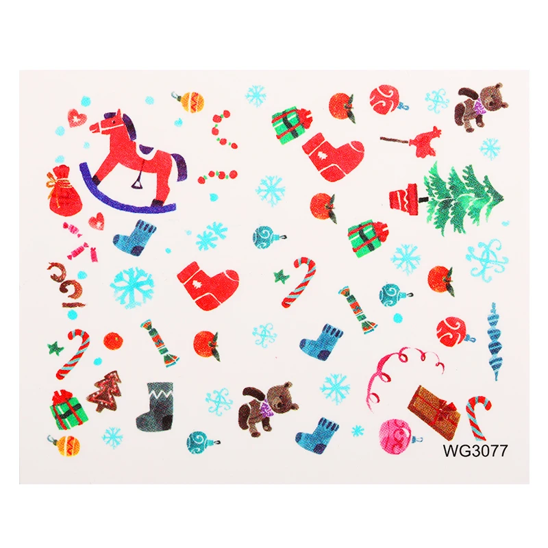 Цветные наклейки на ногти цветы фрукты перья смешанные узоры переводные для