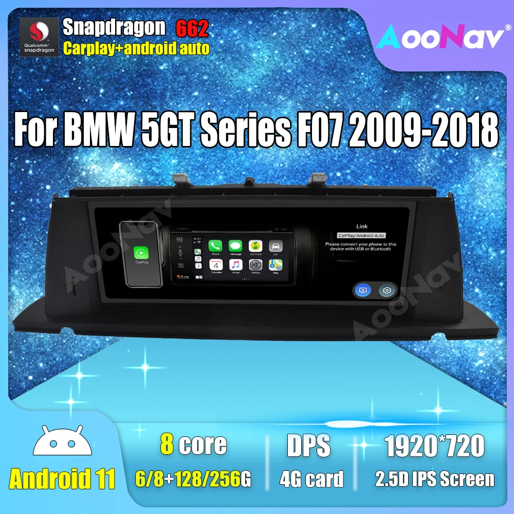 

Автомагнитола на Android 11,0 с GPS-навигацией для BMW 5GT Series F07 GT 2009-2018 8G + 256G Автомобильный мультимедийный плеер с сенсорным экраном