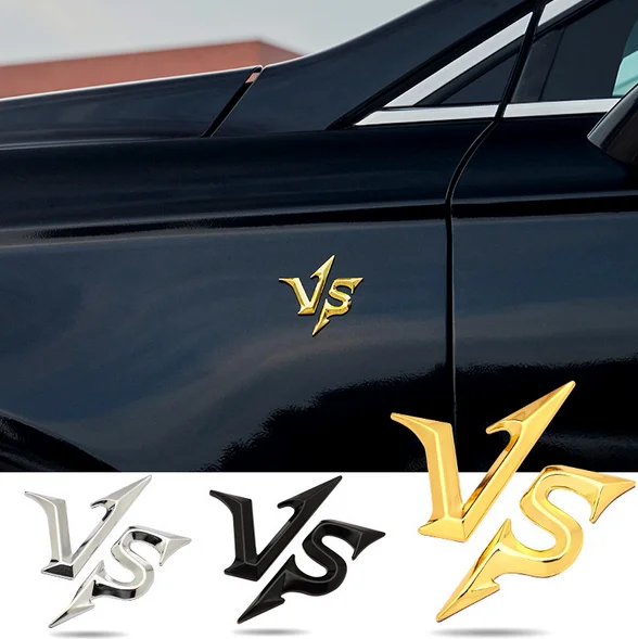 

3D Metal VS Auto Emblem Badge Motorcycle Decals Fairing Decals Stickers Car Accessories