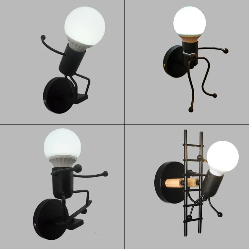 Настенный светильник для детей простой с мультяшным рисунком кухни столовой