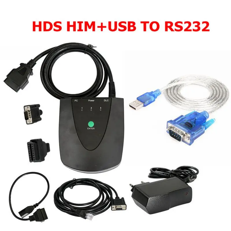 HDS HIM ADD RS232 Новейшее программное обеспечение V3.102.051 для Honda HDS HIM диагностический инструмент с двойной платой получить Z-tek конвертировать разъем - Цвет: HDS HIM ADD RS232