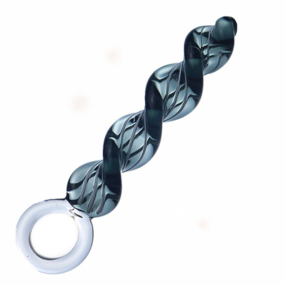 Стеклянная спиральная Анальная пробка вагинальная стимуляция точки G массажер