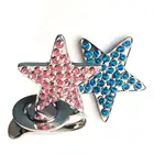 Маркер для мяча для гольфа, 5 звезд, острый, новый стиль, аксессуары для гольфа с розовыми, синими бриллиантами стразы, магнитный зажим для шляпы для девушки, подруги