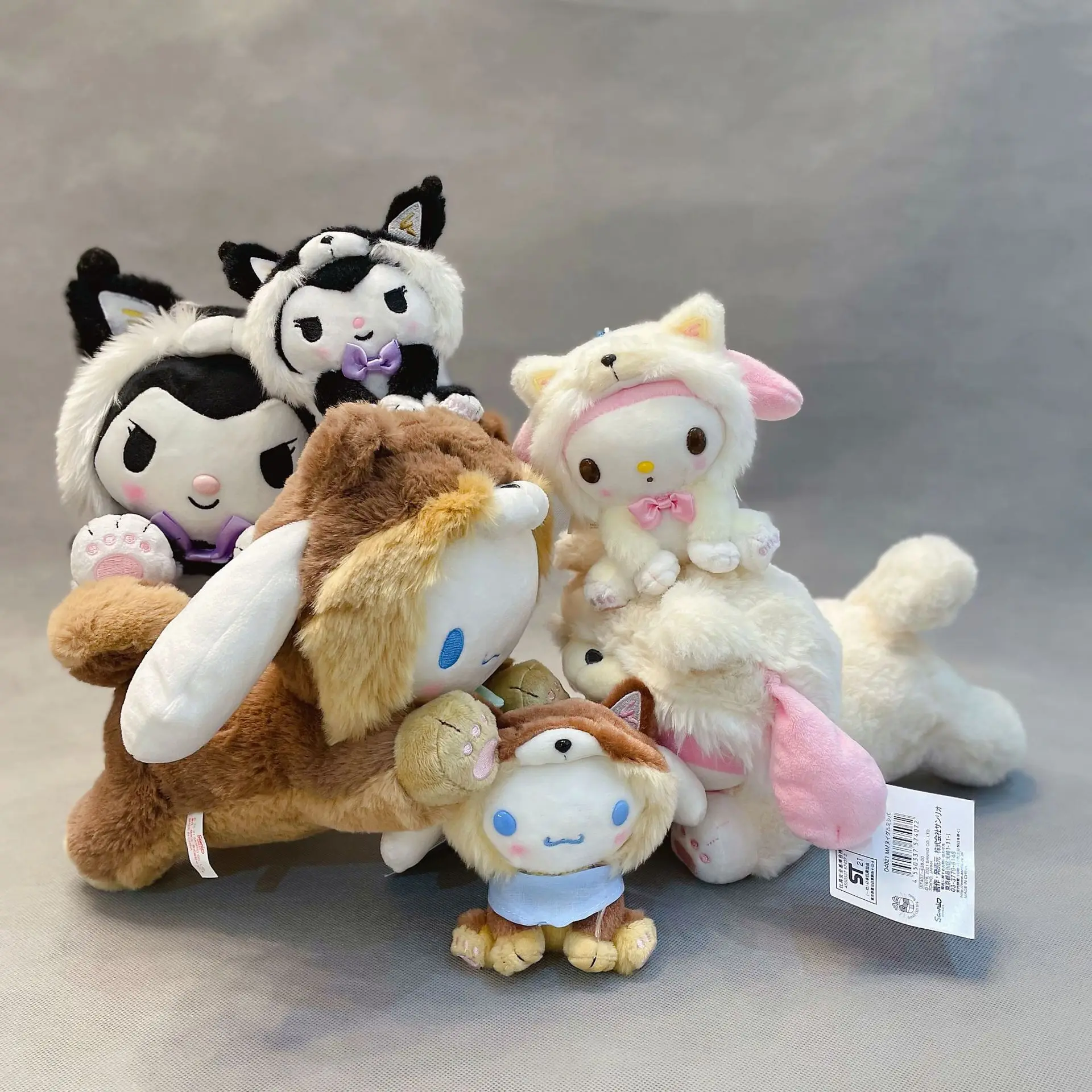24 см Kawaii Kuromi мультяшная плюшевая игрушка Мелоди коричная мягкая Мелодия милые