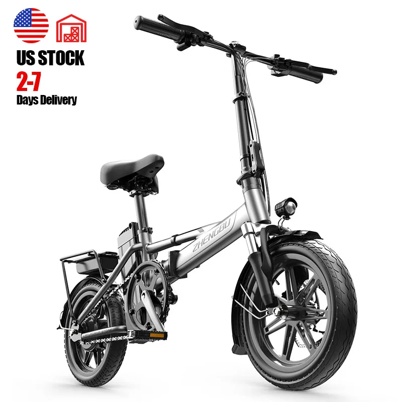 ZHENGBU 48V 15AH 18AH 20AH Folding Electric Bike 400W 500W Motor Outdoor Cycling Ebike 14 Inch Mini Commuter Electric Bicycle