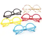 Круглые очки круглой формы, большие и маленькие, декоративные, пустые, пластиковые