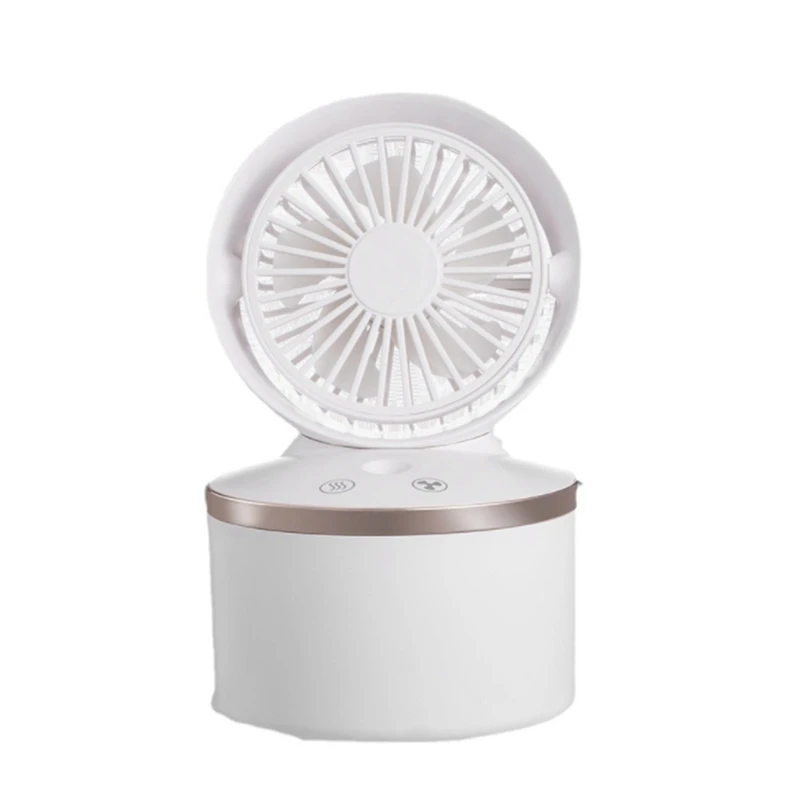 

EAS-Portable Table Fan 2000MAh USB Rechargeable 280ML Deer Ultrasonic Humidifier Aroma Diffuser for Home Office