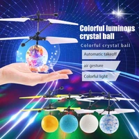 rc flying ball drone infrared induction drone helicopter light ball toy kids boys remote four axis toys aircraft spinner gifts