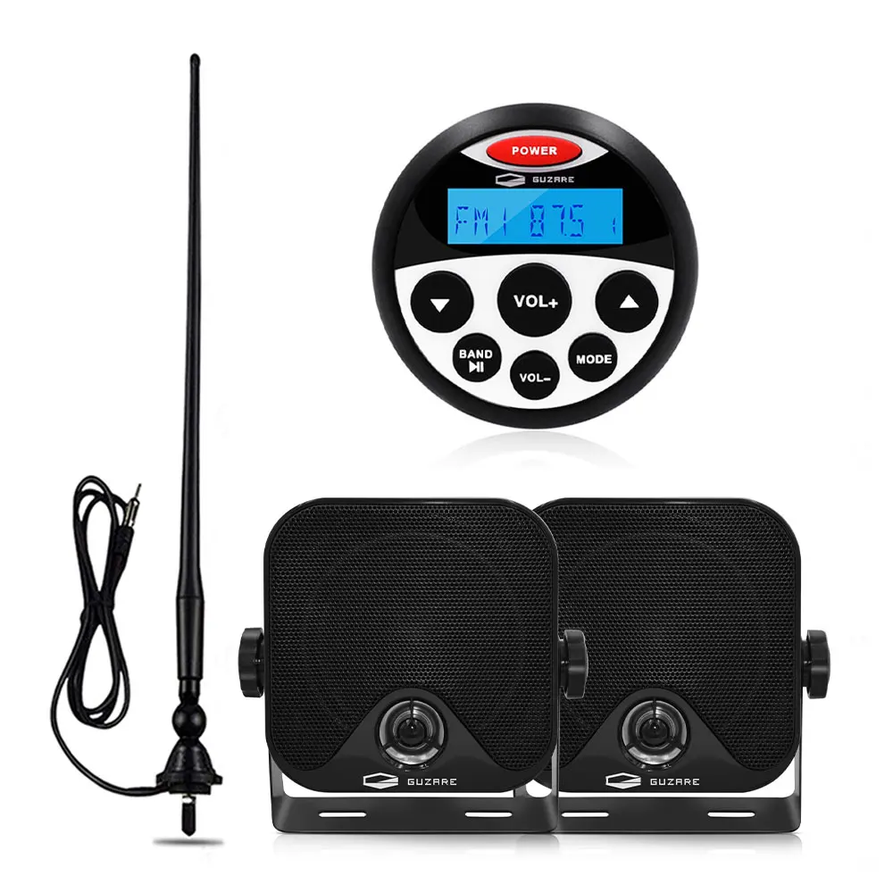 Водонепроницаемый морской аудиоплеер стерео приемник Bluetooth MP3 + 4-дюймовый