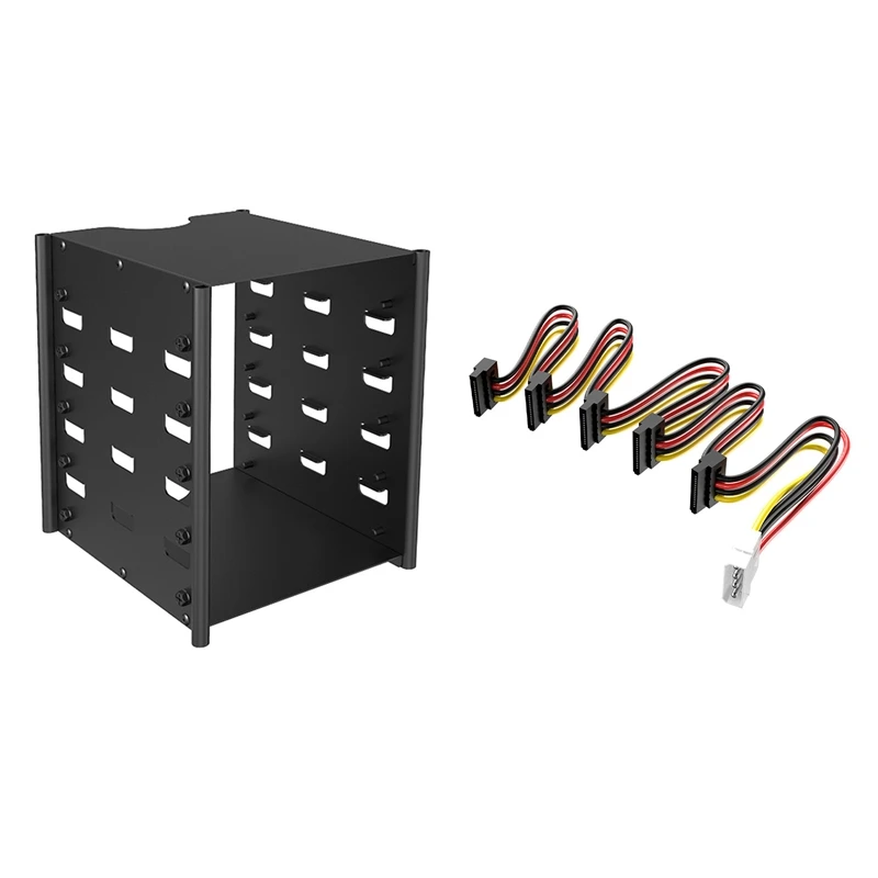 

Корпус для жесткого диска 3,5 дюйма + кабель питания SATA 5 х3, 5 дюймов