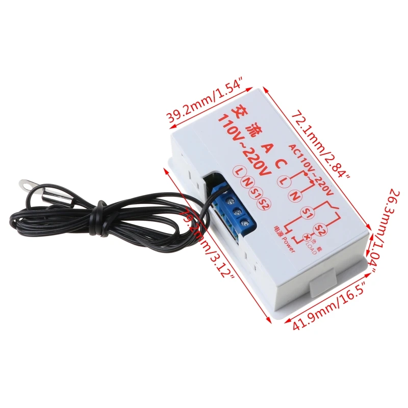 

AC110V-220V DC12V Thermostat Heating Cooling Temperature Controller with Buzzer