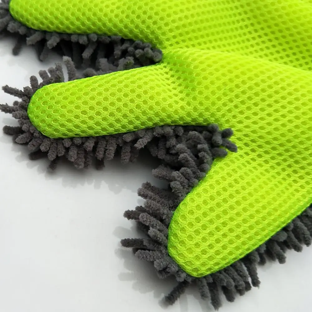 

Car Care Wash Glove Cleaning Tool Window Door Chenille Shape Soft Washer