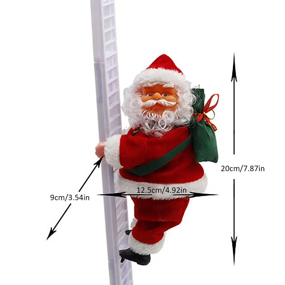 

Santa Claus Christmas Ornament Electric Climbing Ladder Gifts Xmas Tree Hang Decor Kid Toys Christmas Decoration Dropship