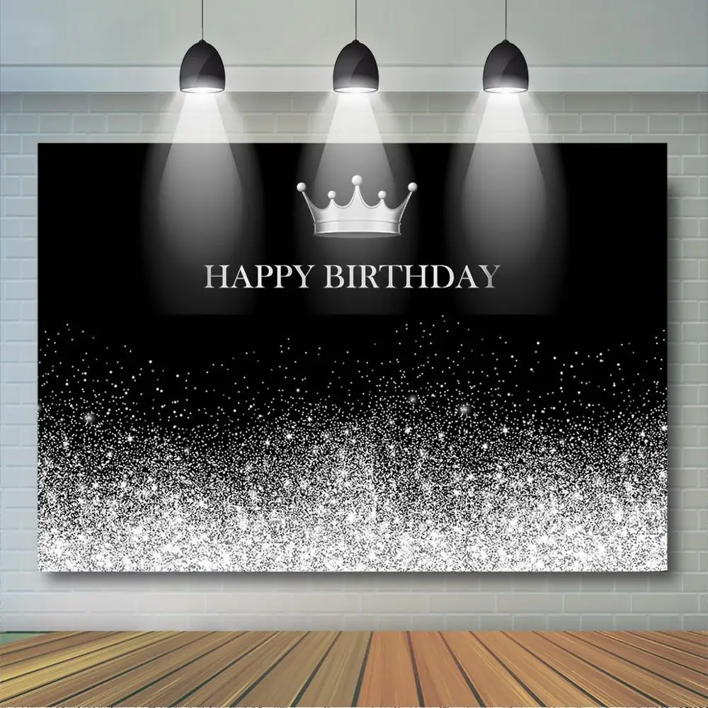 Фон для фотосъемки с днем рождения золотистый и черный серебристый блестящий фон