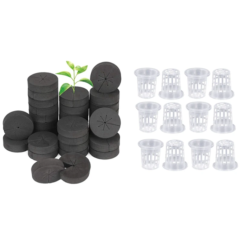 

Новинка-100 шт., садовые пластиковые сетчатые чашки и 120 шт., Безмасляные Гидропонные инструменты для садоводства, губка для посадки растений
