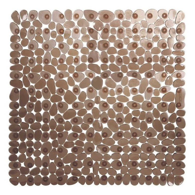 

Modern Style Pvc Cobblestone Square Pebble Bathroom Non-Slip Mat Stone Bathroom Mat Bathroom Shower Room Bath Mat Drainage Hole