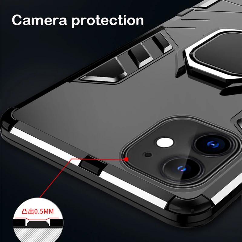 

Armor Shockproof Case For iPhone 12 Mini 11 Pro MAX Coque SE 2020 Luxury Case XS XR XS MAX 8 7 6 5S Car Magnetic Cover