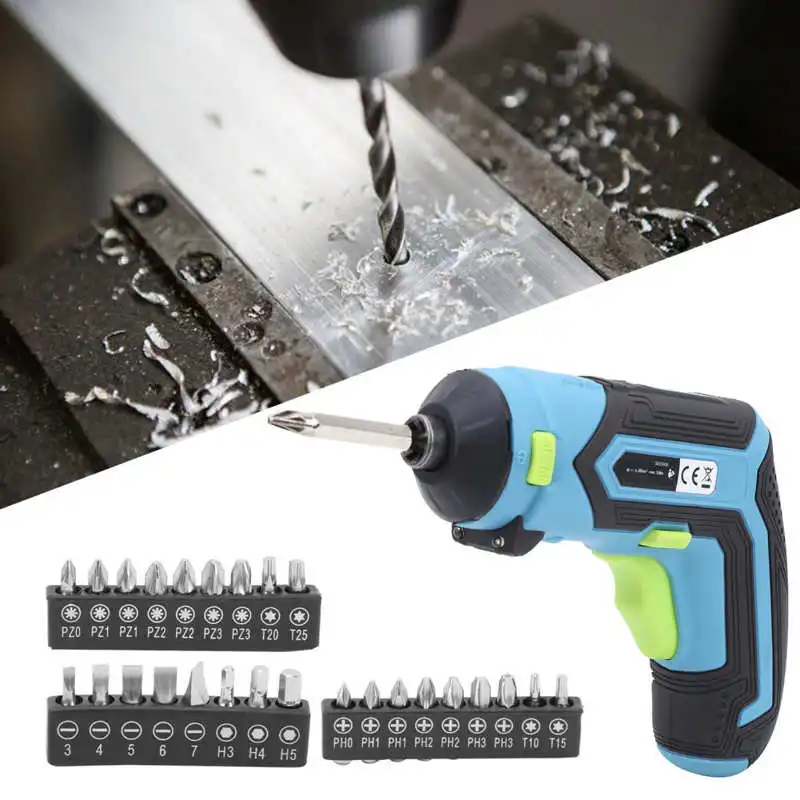 

35pcs Multifunction Cordless Electric Screwdriver set DC 4V 4 In 1 lithium battery Cordless Drill Electric Screwdriver