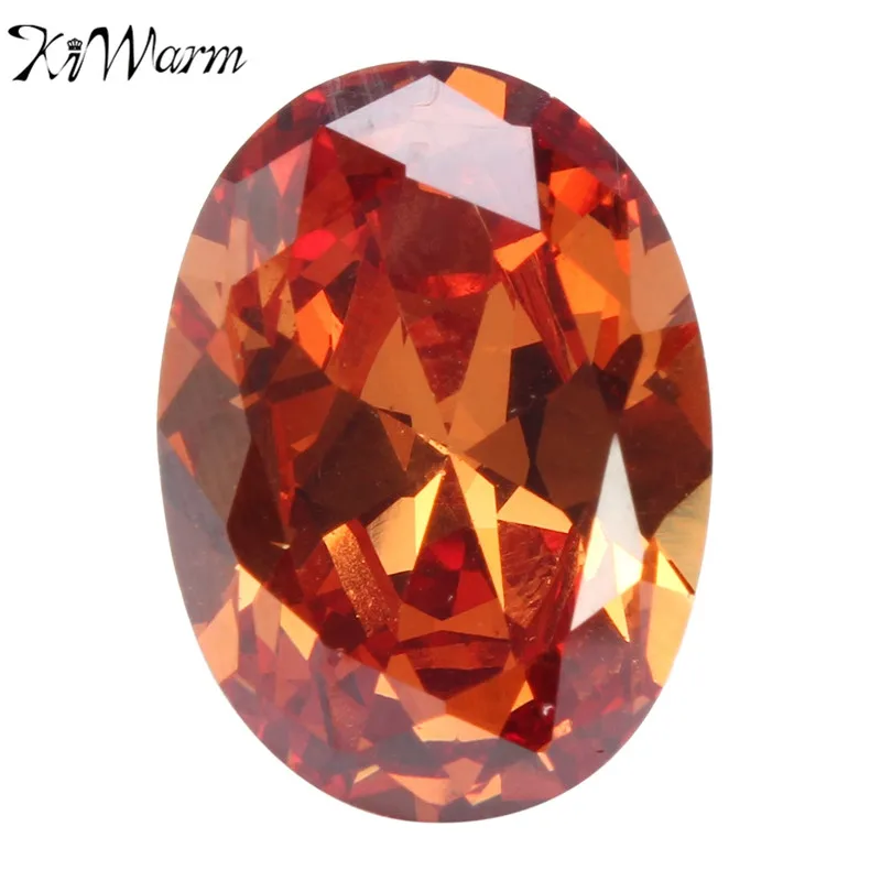 KiWarm 18.38CT Unheated Champagne Sapphire Diamond 13x18MM Oval Cut Loose Gemstone Jewelry Wedding Decorative Crafts | Дом и сад