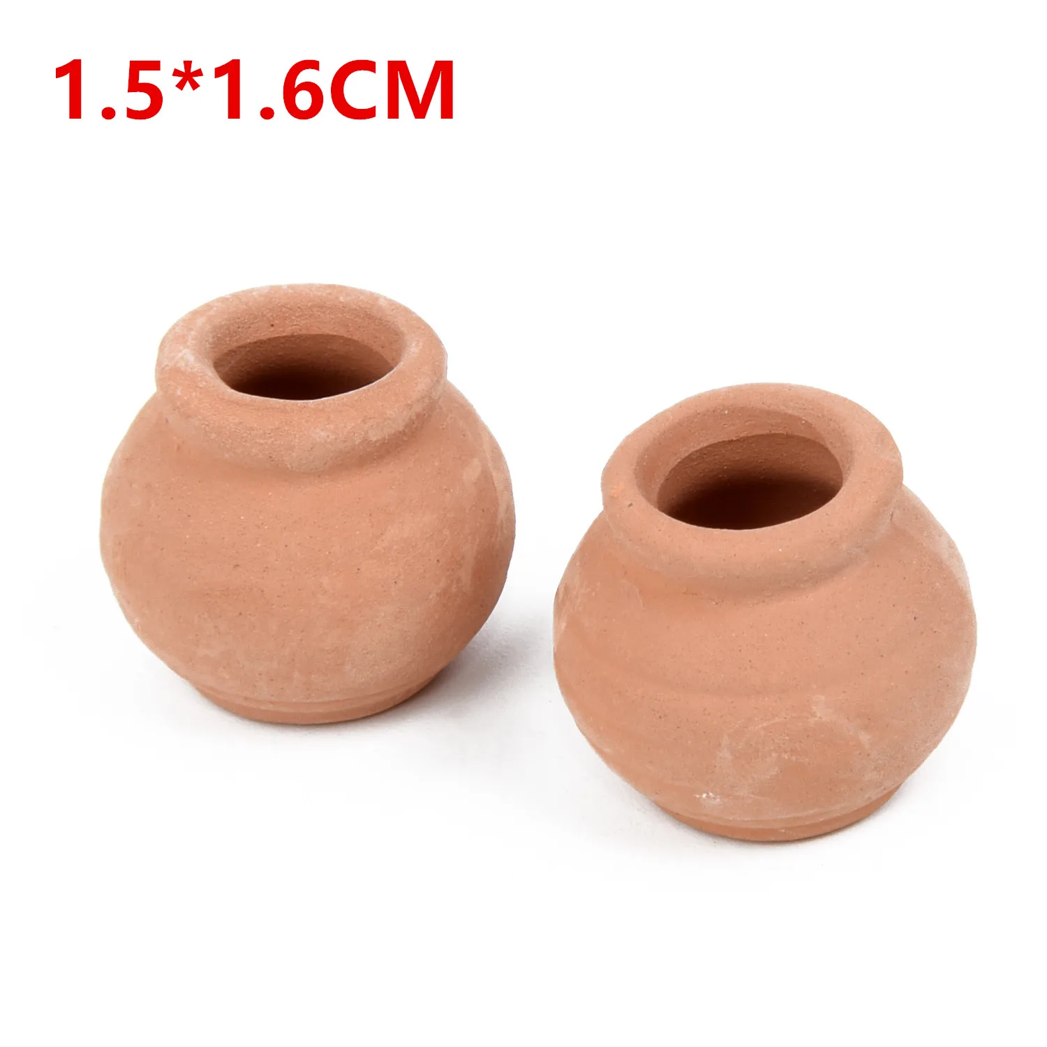 2pcs 2/5 шт Кукольный дом аксессуар для садовой глины глиняный горшок для растений набор для цветов ящик для комнатных растений, горшки декоративные - Цвет: 2pcs