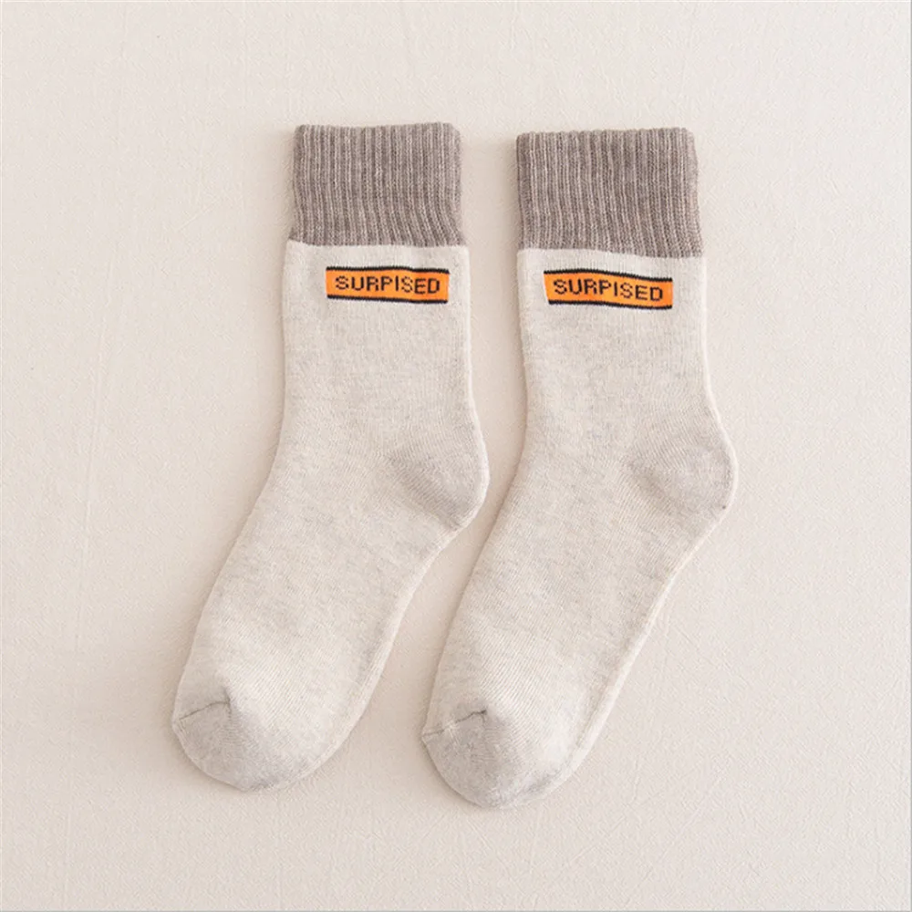 New Socks Women Winter Plus Velvet Thick Terry Socks Warm Socks Japanese Color Matching Towel Socks
