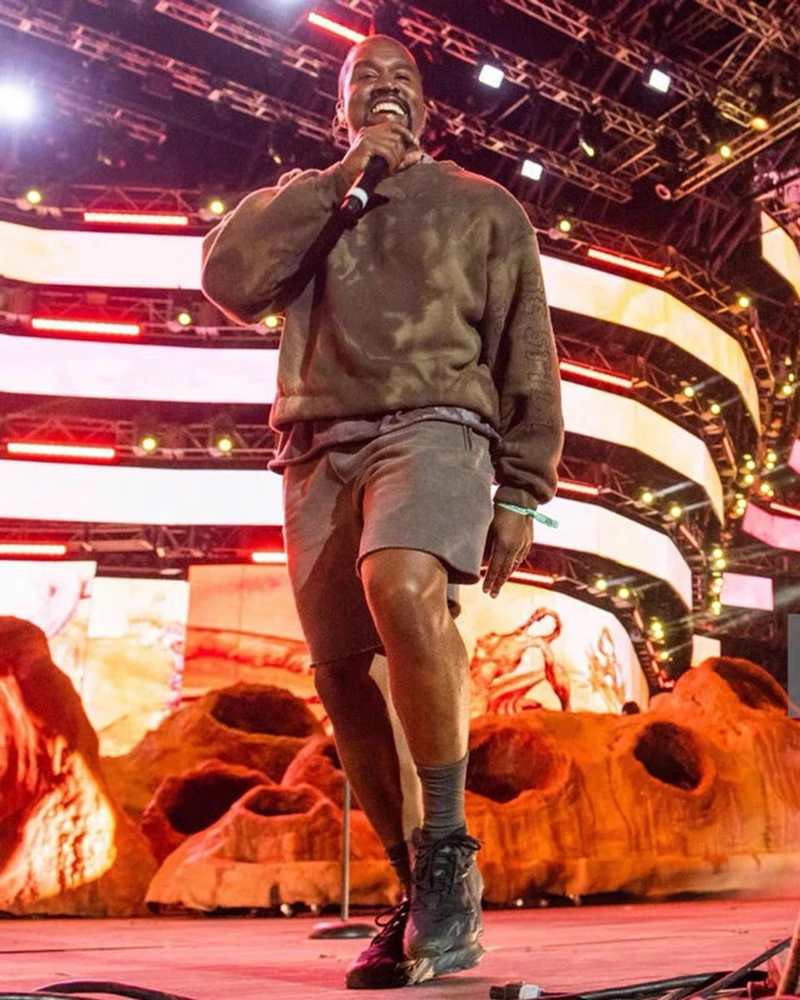 

Kanye Solid Washed Oversize Casual Shorts Mens Drawstring Zipper Pockets Streetwear Summer Shorts Retro Knee Length Pants