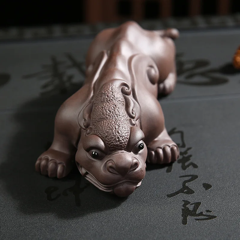 Новый год 1 шт. фиолетовая глина талисман Чай Аксессуары для домашних животных